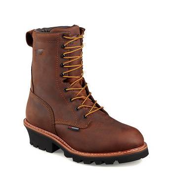 Red Wing Férfi LoggerMax 9-inch Safety Toe Vízálló Bakancs Barna